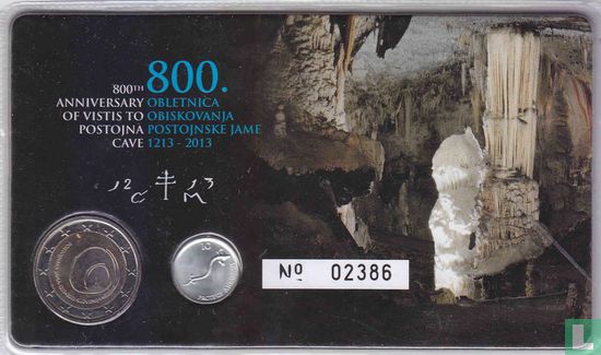 Slovenia 2 euro 2013 (coincard) "800th anniversary Discovery of the Postojna cave" - Image 1