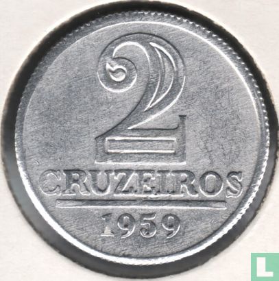Brazil 2 cruzeiros 1959 - Image 1