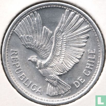 Chile 10 Peso 1956 - Bild 2