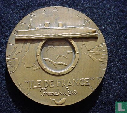 France  Trans-Atlantic "Ile de France" Frenchline  1949 - Image 1
