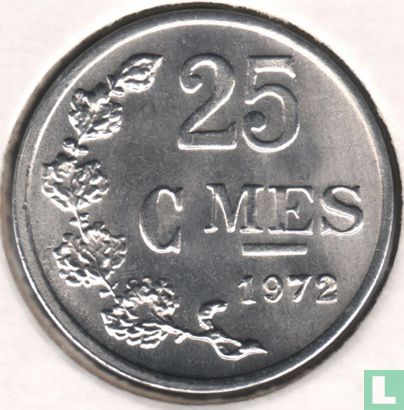 Luxemburg 25 centimes 1972 - Afbeelding 1