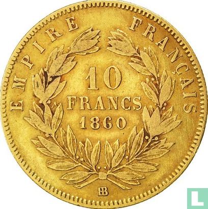 Frankrijk 10 francs 1860 (BB) - Afbeelding 1