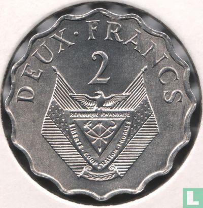 Rwanda 2 francs 1970 "FAO" - Image 2