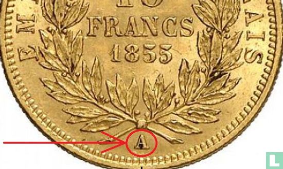 Frankrijk 10 francs 1855 (A - 19 mm) - Afbeelding 3
