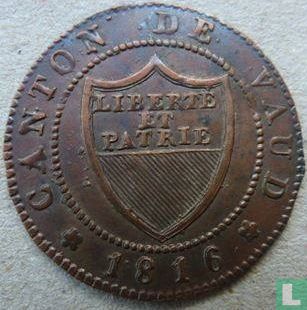 Vaud ½ batzen / 5 rappen 1816 - Image 1