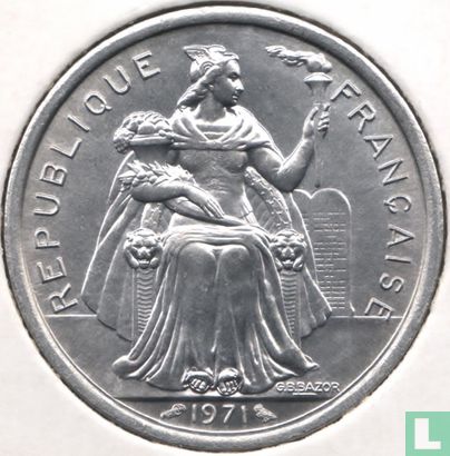 Nouvelle-Calédonie 2 francs 1971 - Image 1