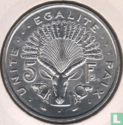 Djibouti 5 francs 1991 - Afbeelding 2
