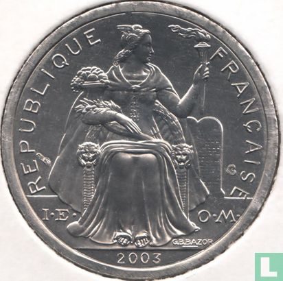 New Caledonia 2 francs 2003 - Image 1