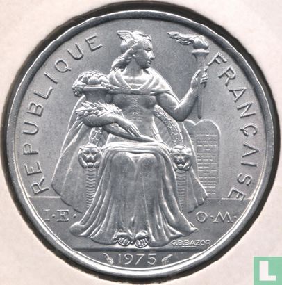 Französisch-Polynesien 5 Franc 1975 - Bild 1