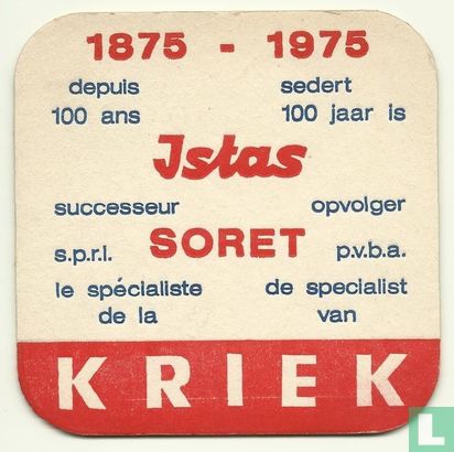 Kriek Istas Successeur Soret 1875-1975