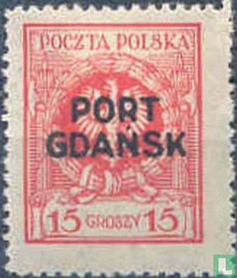 Aigle, avec surcharge Port Gdansk