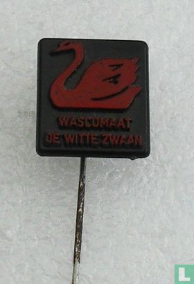 Wascomaat De Witte Zwaan [rood op zwart]