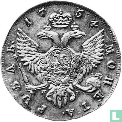 Russia 1 ruble 1754 (MMD EI) - Image 1
