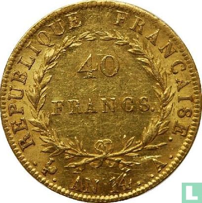 Frankrijk 40 francs AN 14 (A) - Afbeelding 1