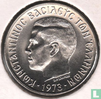 Greece 1 drachma 1973 (kingdom) - Image 1