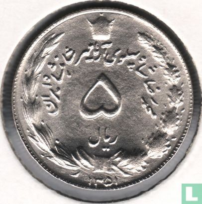 Iran 5 rials 1972 (SH1351) - Image 1