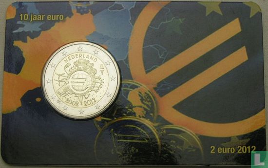 Nederland 2 euro 2012 (coincard) "10 years of euro cash" - Afbeelding 1