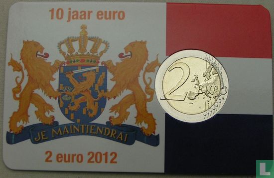 Netherlands 2 euro 2012 (coincard) "10 years of euro cash" - Image 2