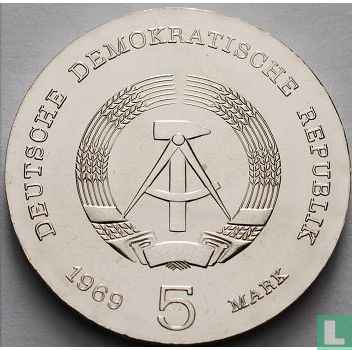 RDA 5 mark 1969 "75th anniversary Death of Heinrich Hertz" - Image 1