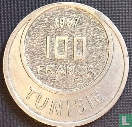 Tunesië 100 francs 1957 (AH1376) - Afbeelding 1