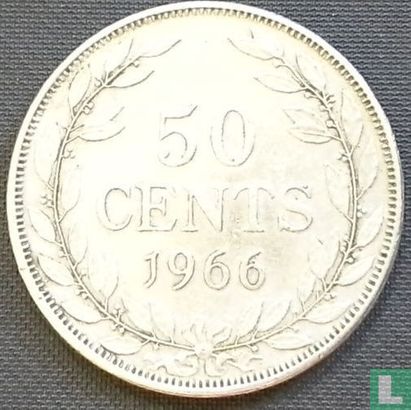 Libéria 50 cents 1966 - Image 1
