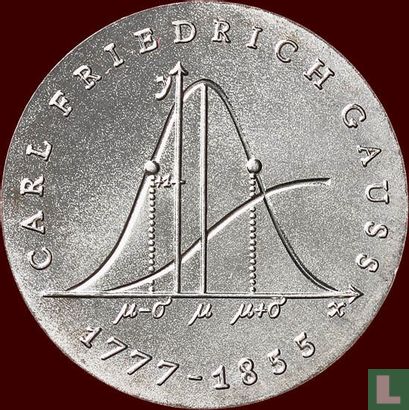 DDR 20 Mark 1977 "200th anniversary Birth of Carl Friedrich Gauss" - Bild 2