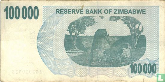 Zimbabwe 100.000 Dollars 2006 (P48b) - Afbeelding 2