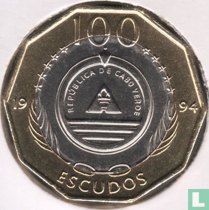 Cape Verde 100 escudos 1994 (brass ring) "Saiao flowers" - Image 1
