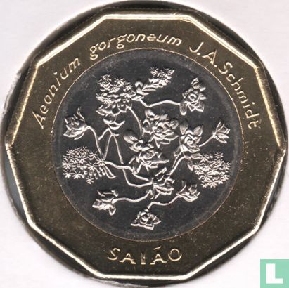Cap-Vert 100 escudos 1994 (anneau en laiton) "Saiao flowers" - Image 2
