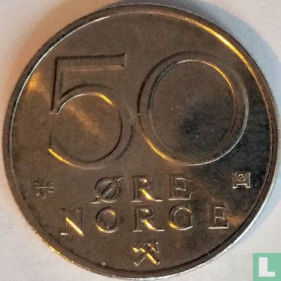 Norwegen 50 Øre 1996 - Bild 2