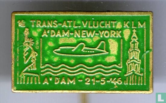 1e Trans-Atl. vlucht KLM A'dam-New York A'dam - 21-5-'46 - Image 1