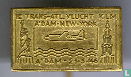 1e Trans-Atl. vlucht KLM A'dam-New York A'dam - 21-5-'46  - Afbeelding 1