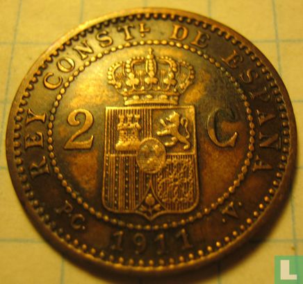 Spain 2 centimos 1911 - Image 1
