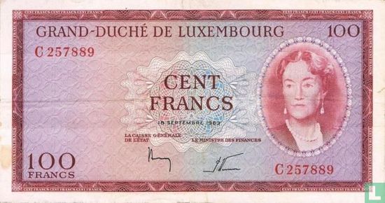 Luxembourg 100 Francs - Image 1