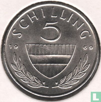 Austria 5 schilling 1969 - Image 1