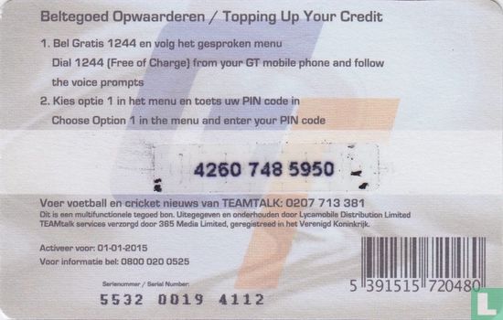 GT Mobile € 10 Euro Card  - Image 2