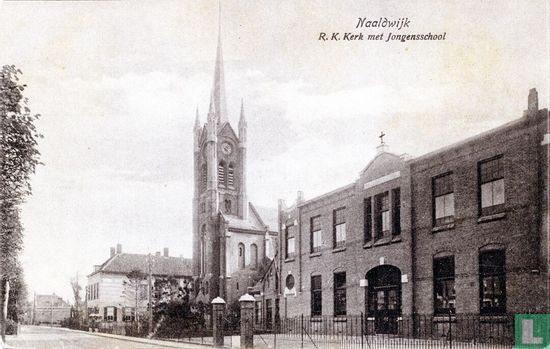 Naaldwijk R.K. Kerk met Jongensschool - Afbeelding 1