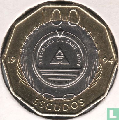 Cape Verde 100 escudos 1994 (brass ring) "Sailing ship Madalan" - Image 1