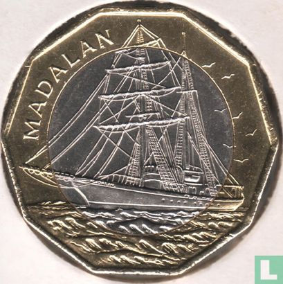Cap-Vert 100 escudos 1994 (anneau en laiton) "Sailing ship Madalan" - Image 2