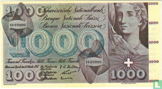 Zwitserland 1.000 Francs (Senator Sigaren)  - Afbeelding 1