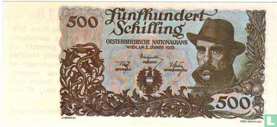 Österreich 500 Schilling (Senator Sigaren) - Bild 1