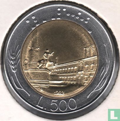 Italien 500 Lire 1982 (Bimetall) - Bild 1