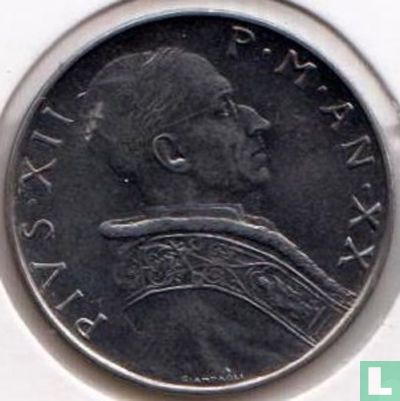 Vatikan 50 Lire 1958 (Typ 1) - Bild 2