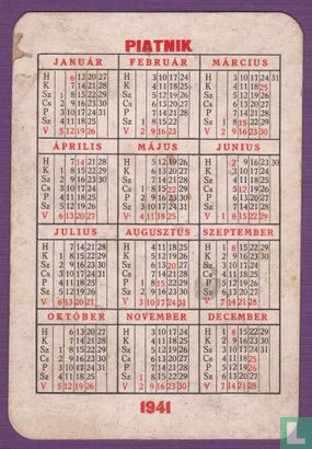 Joker, Austria, Hungary, Speelkaarten, Playing Cards, Calendar Card 1941 - Bild 2