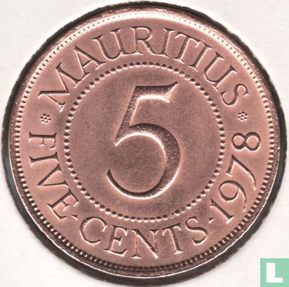 Mauritius 5 cent 1978 - Afbeelding 1