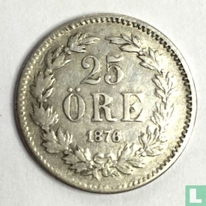 Sweden 25 öre 1876 - Image 1