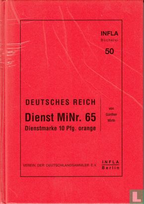 Deutsches Reich Dienst MiNr. 65 Dienstmarke 10 Pfg. orange - Afbeelding 1