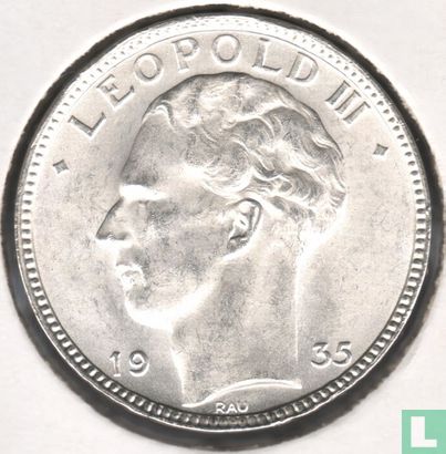Belgique 20 francs 1935 - Image 1