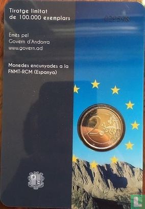 Andorre 2 euro 2014 (coincard - Govern d'Andorra) "20th anniversary Entry of the Principality of Andorra to the Council of Europe" - Image 2