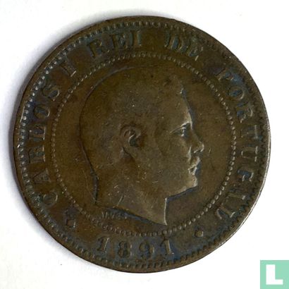 Portugal 10 réis 1891 (A) - Afbeelding 1
